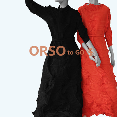 orsotogo褶皱大码气质宴会连衣裙