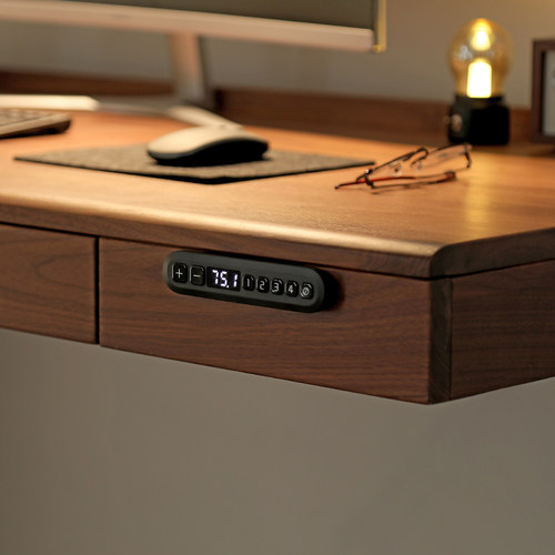 梓愫木作升降书桌黑胡桃木