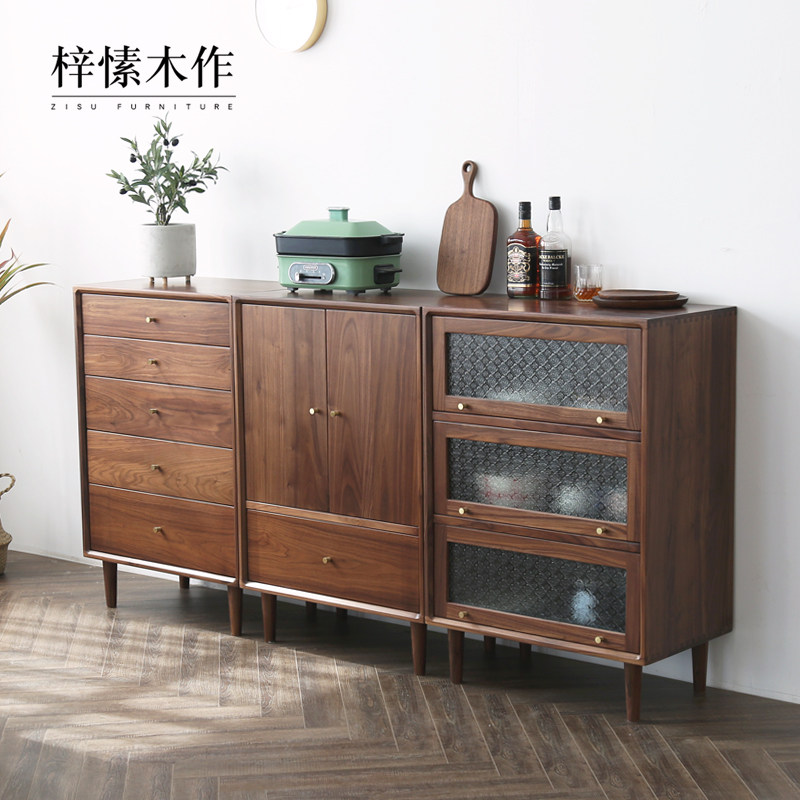 客厅全实木五斗柜北欧轻奢柜子