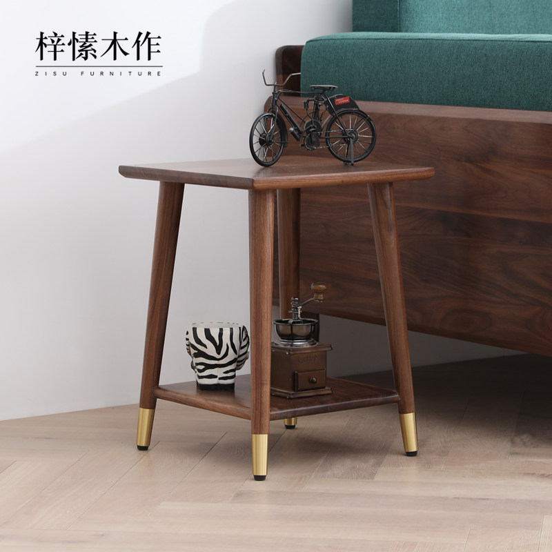 黑胡桃木小户型实木小茶几小茶几