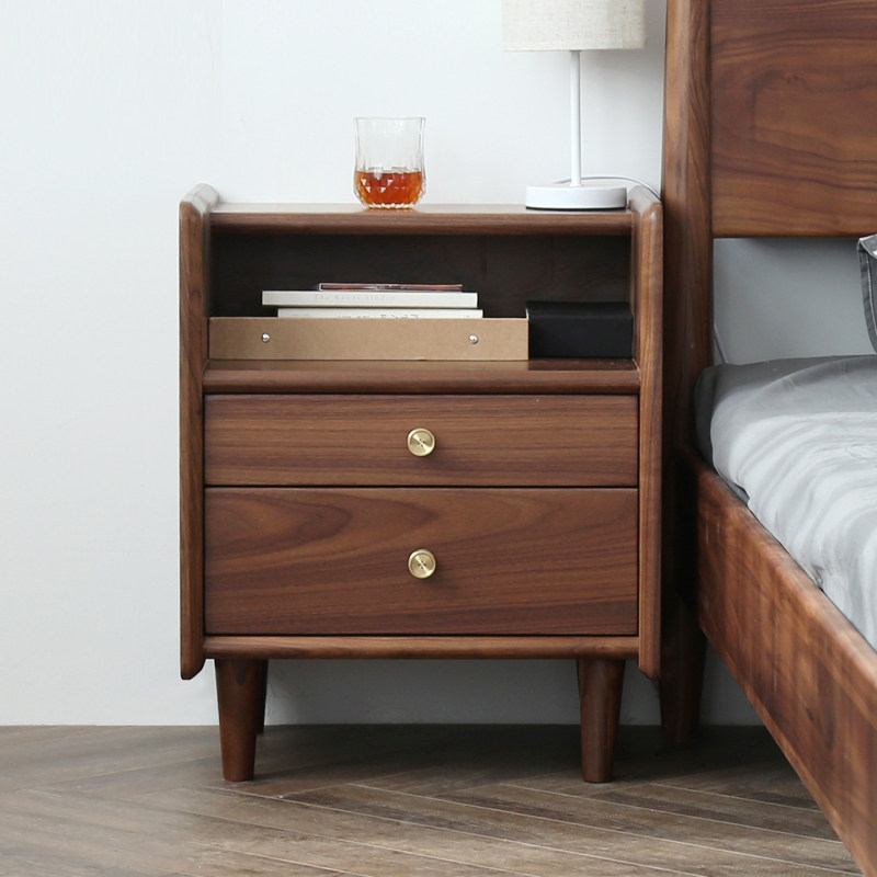 北欧轻奢储物全实木床头柜现代简