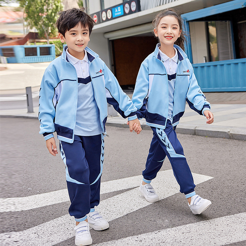 直销小学生校服一年级春秋季蓝色班服儿童学院风运动服幼儿园园服