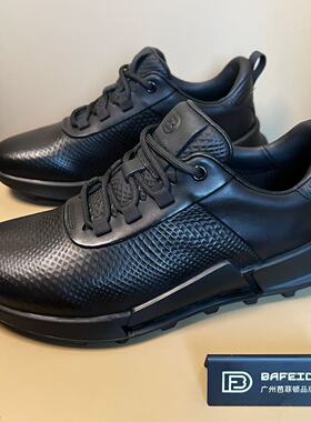 广州手工皮鞋爆款单鞋百搭休闲男鞋超轻厚底纽扣一脚蹬26019