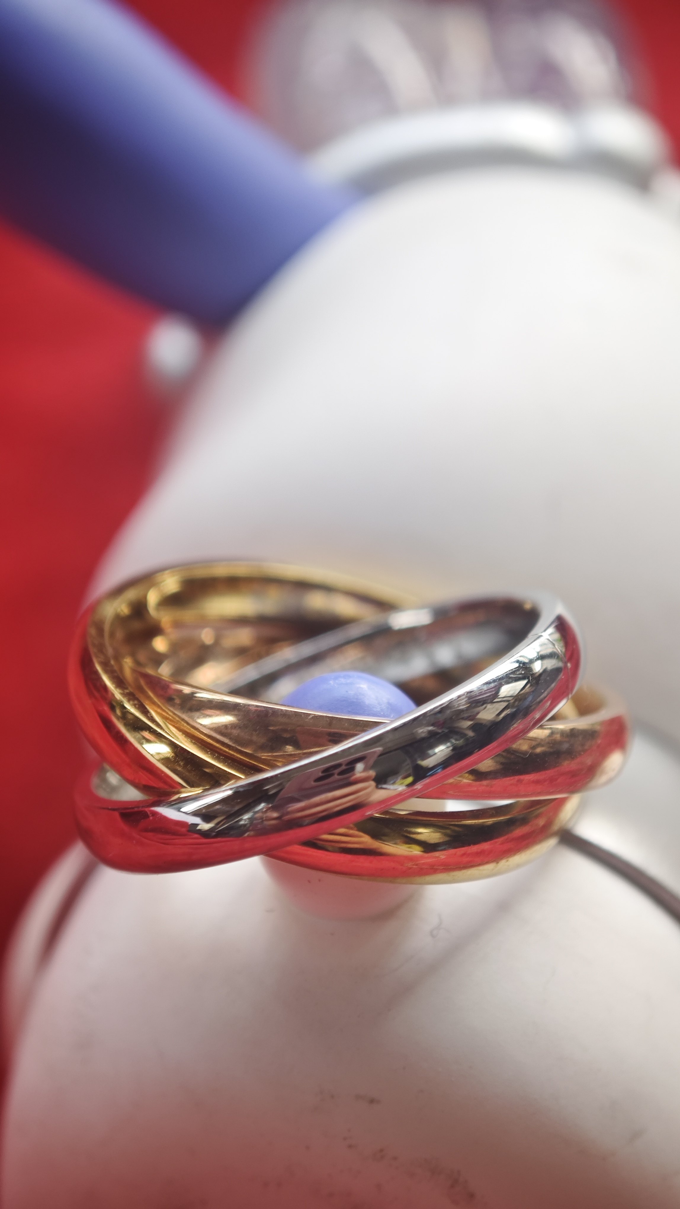 三合一大随求楞严咒黄财神戒指时尚个性情侣指环原创个性饰品