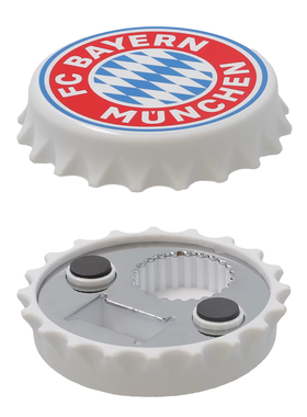 进口拜仁周边磁吸开瓶器logo图案瓶盖子形状官方正品54737品德居