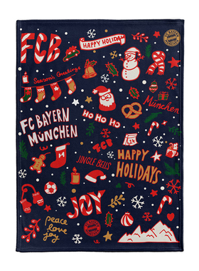 进口拜仁周边毯子圣诞节沙发躺椅车载毯官方正品54253品德居现货