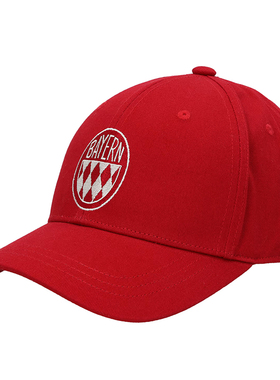 进口拜仁帽子复古logo红色弯卷檐棒球帽官方正品50235品德居现货