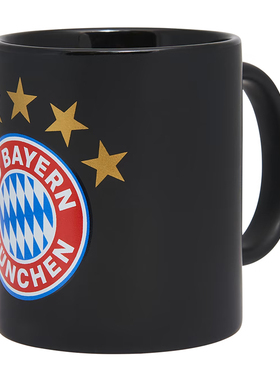 进口拜仁水杯黑色五星logo微磨砂马克杯0.3L官方正品28449品德居