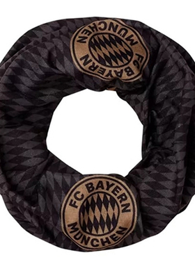 进口拜仁围巾脖黑底金色logo多戴法魔巾官方正品30610品德居