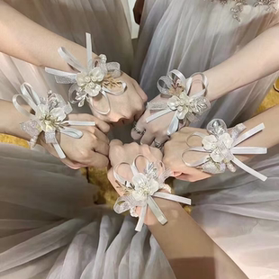 新娘结婚饰品唯美水晶腕花伴娘手腕花 伴娘手腕花姐妹团手花韩式