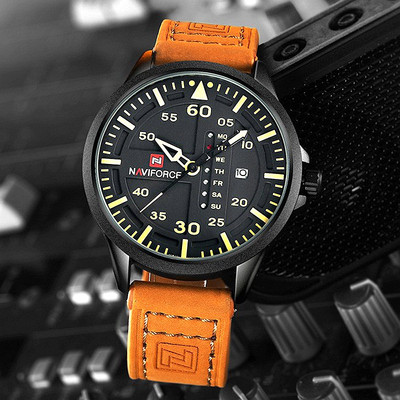 naviforce美式潮牌复古百搭手表