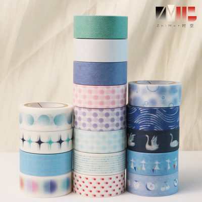 纸陌时空天鹅水墨线条基础款胶带