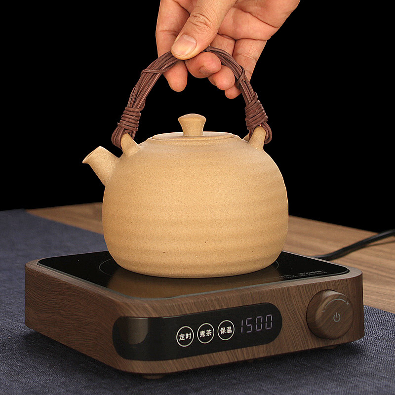 家用陶瓷烧水壶提梁壶耐热麦饭石煮茶壶高端电陶炉养生煮茶器中式