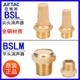 亚德客气动电磁阀铜消音器消声器平头BSLM BSL01