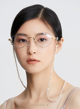 珍珠眼睛挂链女 眼镜链ins潮复古明星高端口罩链墨镜挂绳毛衣链