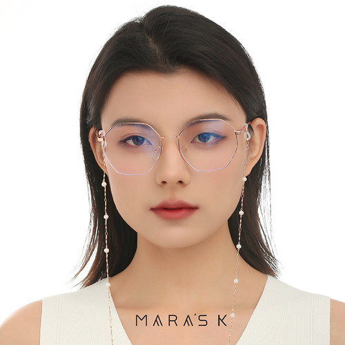 MARASK眼镜链珍珠钢链可拆分项链