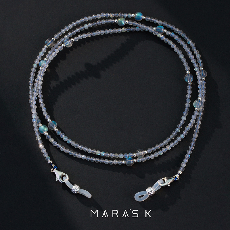 MARASK眼镜链多功能链天然月光石