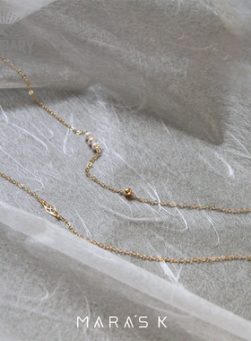 原创眼镜链女条挂脖不褪色明星款复古巴洛克珍珠保色14K包金轻奢