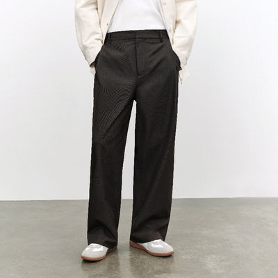 THE SMOOS 抗皱斜纹阔腿裤 休闲版型 24ss新品