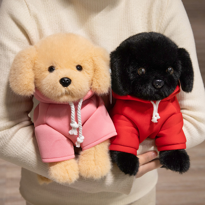 仿真拉布拉多犬公仔毛绒玩具小黑狗玩偶布娃娃儿童生日礼物男女孩