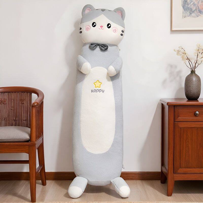 可拆洗猫咪长抱枕毛绒玩具哈士奇玩偶布娃娃闺蜜同学生日礼物女生