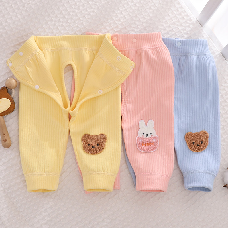 新生婴儿裤子春秋款a类开裆长裤男女宝宝开档秋裤分体春秋内衣服