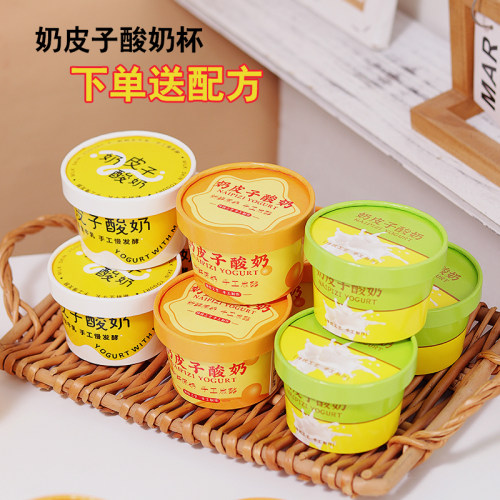 手工奶皮子酸奶包装盒老酸奶纸杯
