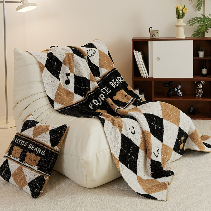 出口欧盟a类标准柔软英伦小熊chubby bear半边绒床尾毛毯盖毯,床上用品,休闲毯/毛毯/绒毯,淘宝优惠券,粉丝福利购,淘宝优惠卷