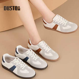 大东德训鞋女鞋2025春夏新款透气运动鞋百搭芭蕾女款小白鞋板鞋