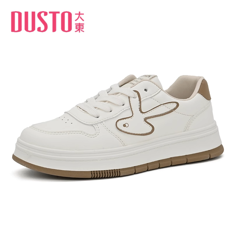 大东23年秋季新款时尚休闲卡通系带平底圆头运动女鞋23Q7537