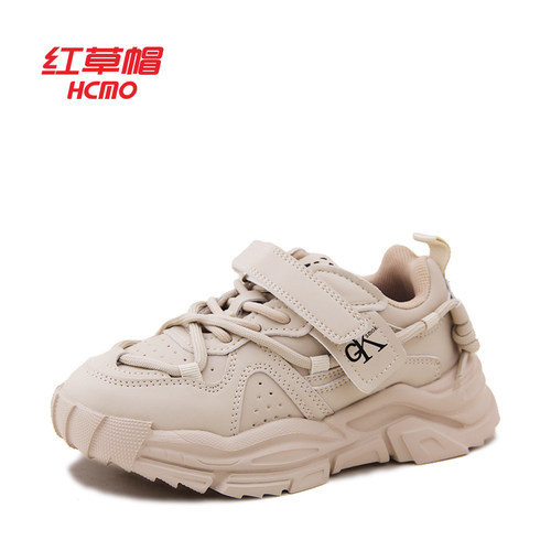 红草帽秋季新款童鞋老爹鞋女厚底增高休闲运动鞋百搭T0233103