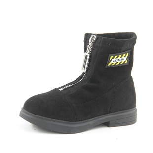 大东冬新款时尚中筒靴加绒防滑中大童皮靴20D1266样品处理