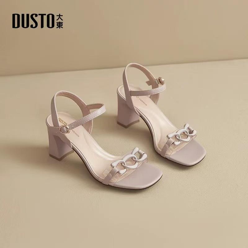 高跟2024夏季新款一字扣女鞋时尚