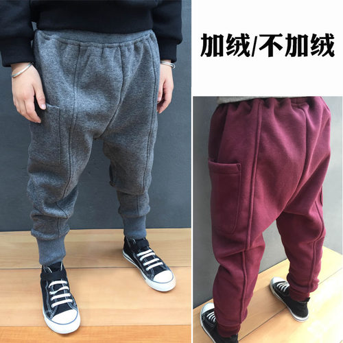 薄绒运动休闲女童小孩宝宝裤子