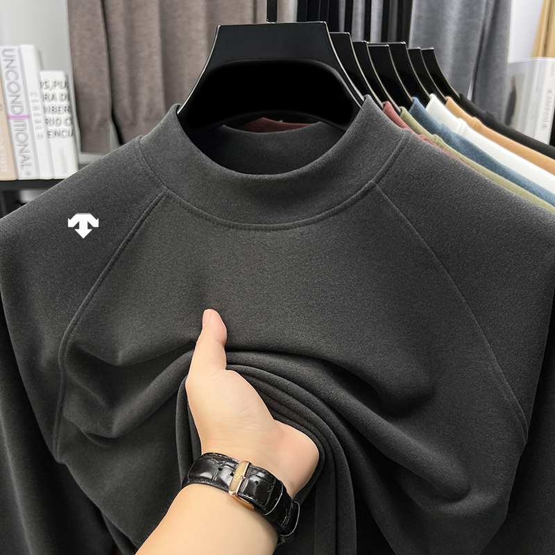 【商场同款】新款桑特价休闲保暖抓绒长袖T恤男装户外运动打底衫