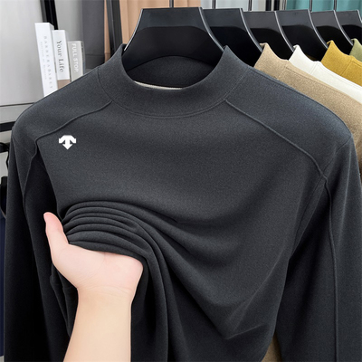 奥特莱斯撤柜断码清仓特价男士德绒长袖T恤打底衫男半高领卫衣