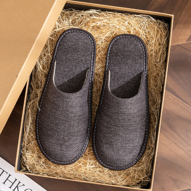 春秋室内情侣防滑棉拖鞋