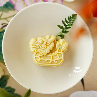 50g国潮风端午节中国龙新年开运酥月饼模凤梨酥广式 手压模