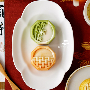 50克清竹織夢竹子編織手壓式 2025年原創(chuàng)新款 綠豆糕流心月餅模具