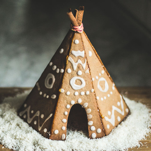 Santa老师新课程新款 圣诞姜饼屋姜饼帐篷304不锈钢饼干模具3件套