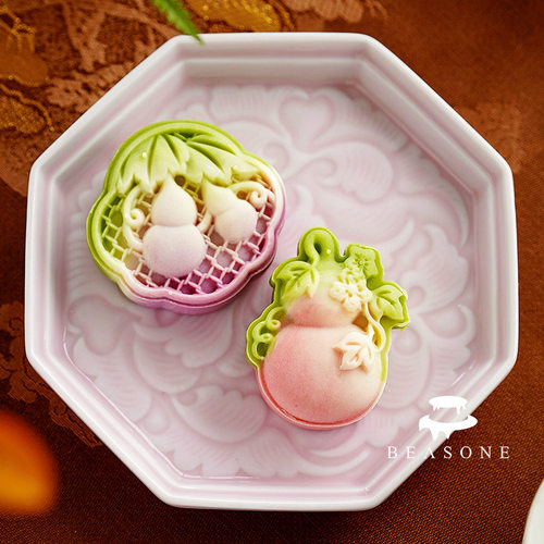 AMAGOUR塑料按压式广式绿豆糕