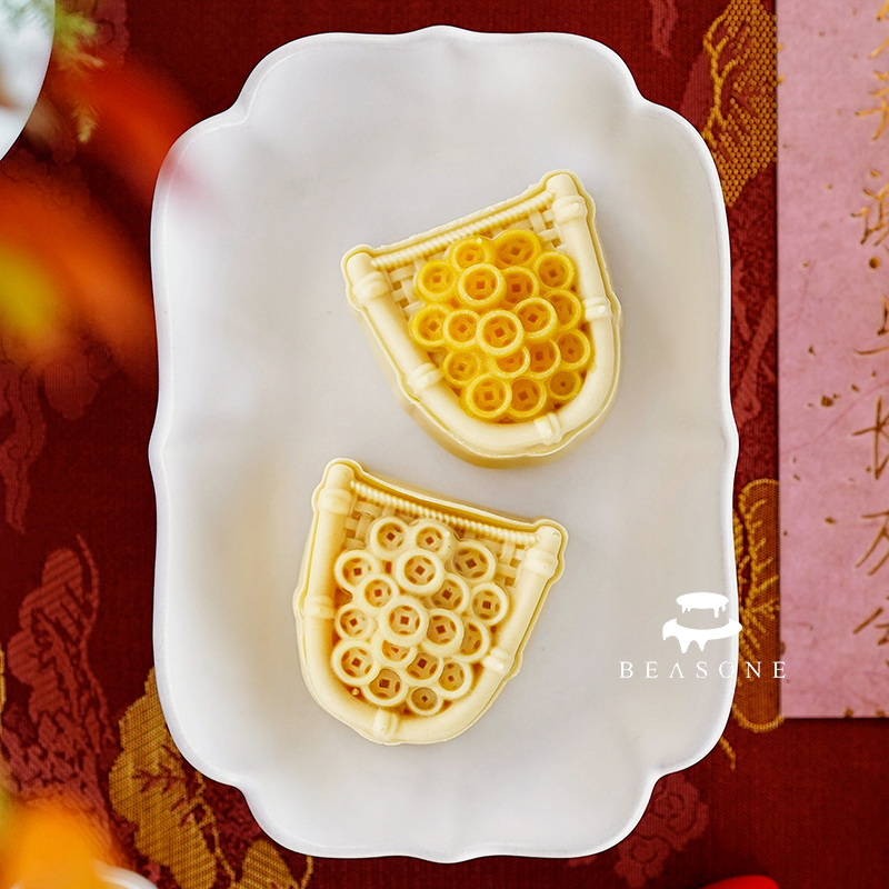 AMAGOUR 2026新款45克日进斗金簸箕酥芝麻酥汤圆模开运酥月饼模具,厨房/烹饪用具,烘焙模具,淘宝优惠券,粉丝福利购,淘宝优惠卷