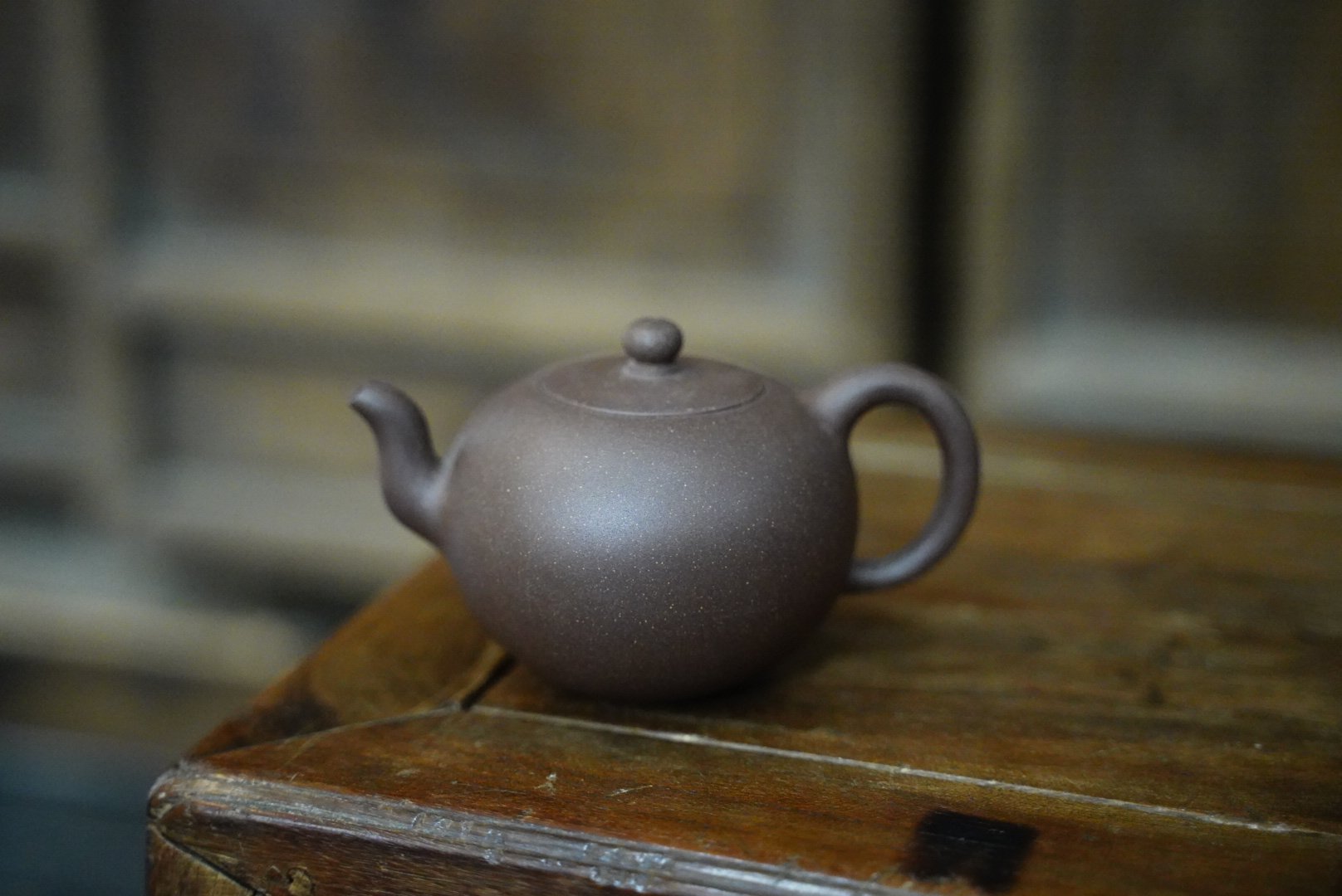 90年代台订紫砂壶 宜兴原矿青灰砂料 中式茶道圆珠壶 工夫茶230cc