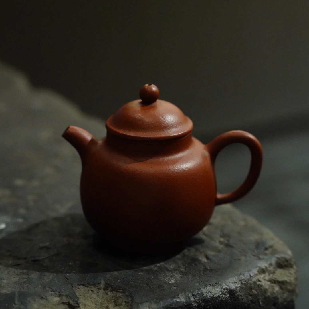 80年代台订紫砂壶 原矿老朱泥将军壶 工夫泡茶小品 允公诗句款85c