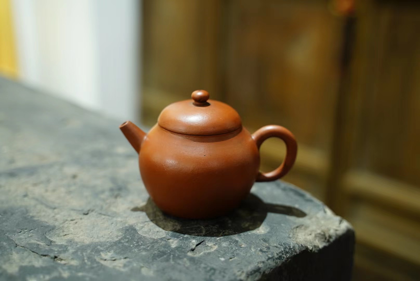 50年全手日本回流紫砂壶原矿朱泥巨轮珠工夫茶小品逸公诗句款120c