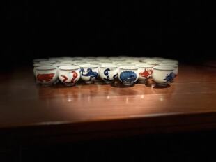 日本回流茶杯白瓷酒盅 大师手工制作茶具 源右卫门窑十二生肖茗杯