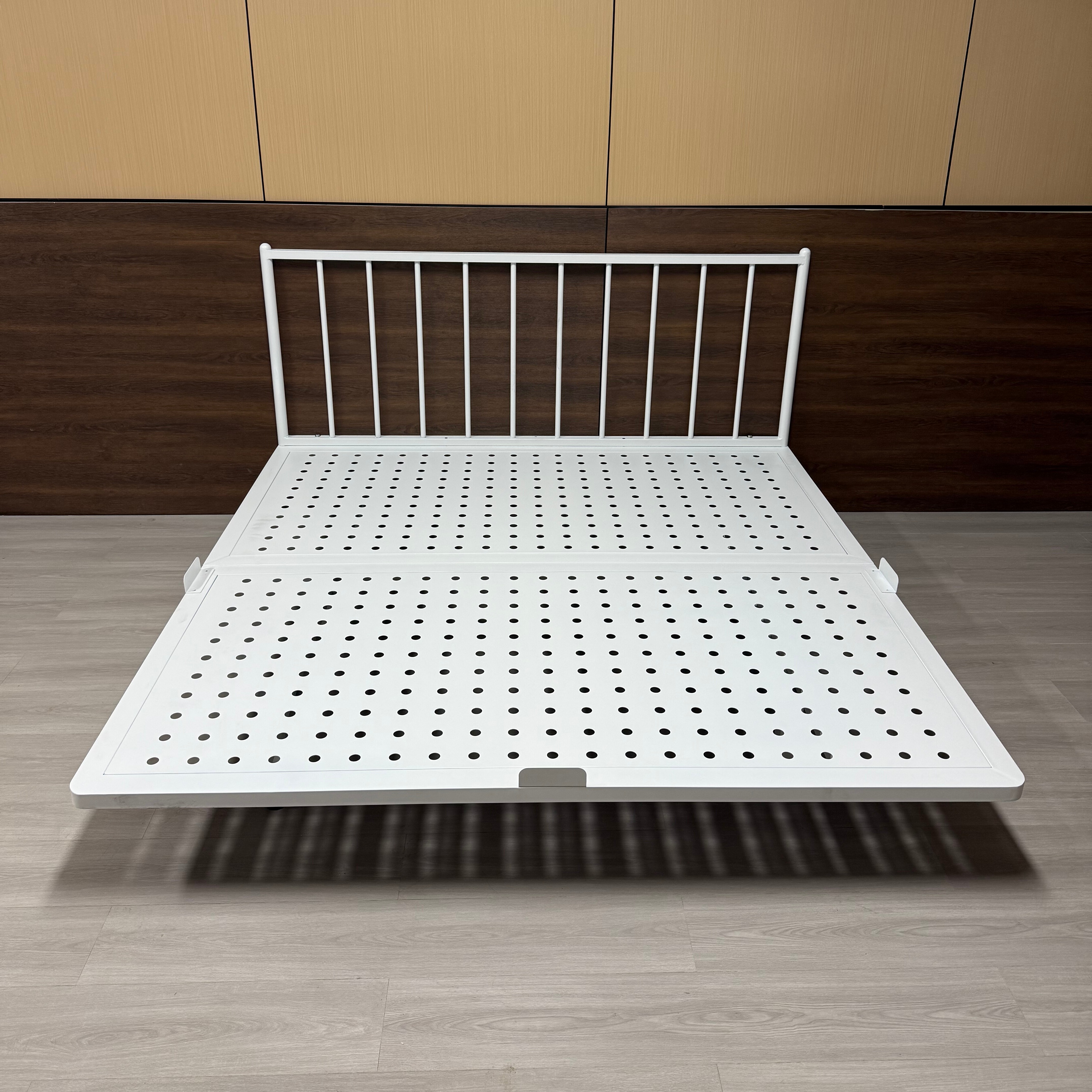 加固厚板悬浮床铁架钢架铁艺主卧双人床悬空床