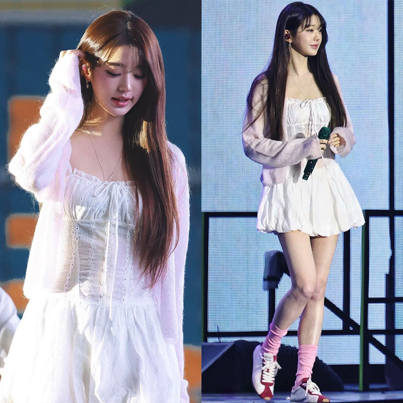 [每日上新]张元英同款轻薄秋季开衫毛衣别致减龄长袖拉毛针织上衣