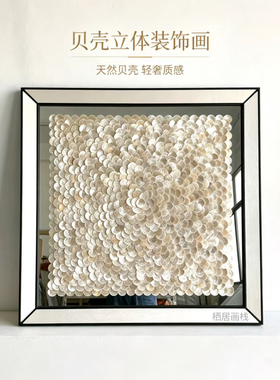 轻奢立体镜面贝壳装饰画