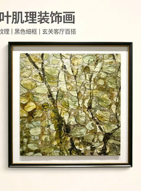 立体机理玄关挂画多手绘黑色细框